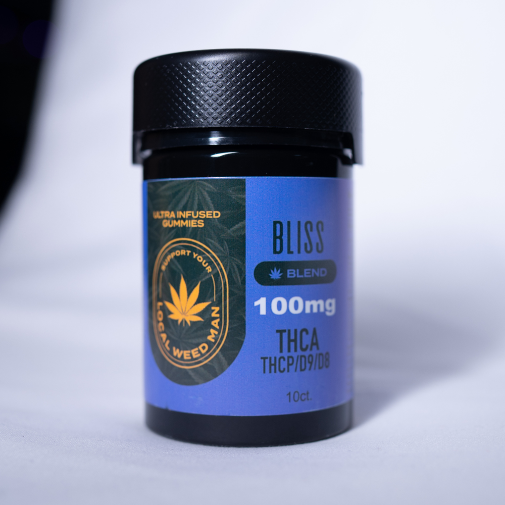A photo of a Bliss 100mg Gummy from Support Your Local Weed Man in the Edible category. Tags: Edibles