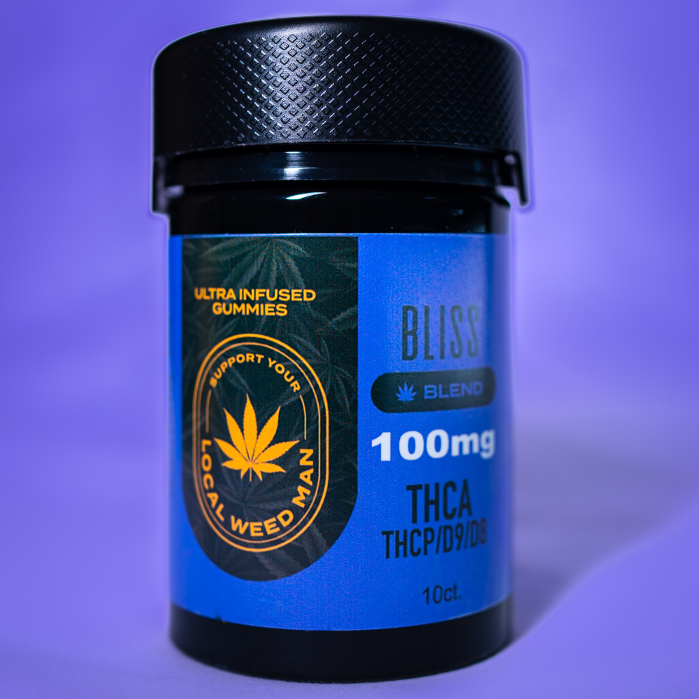 A photo of a Bliss 100mg Gummy from Support Your Local Weed Man in the Edible category. Tags: Edibles