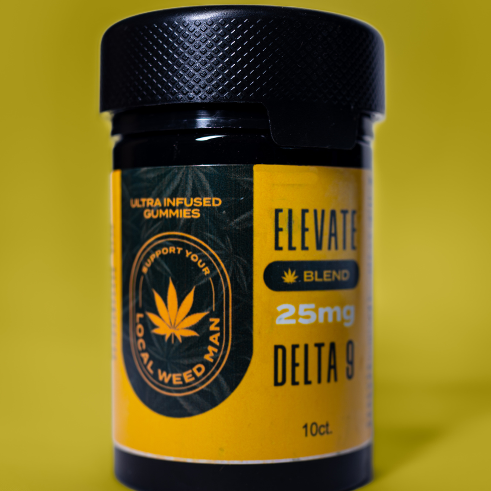 A photo of a Elevate 25mg Gummy from Support Your Local Weed Man in the Edible category. Tags: Edibles