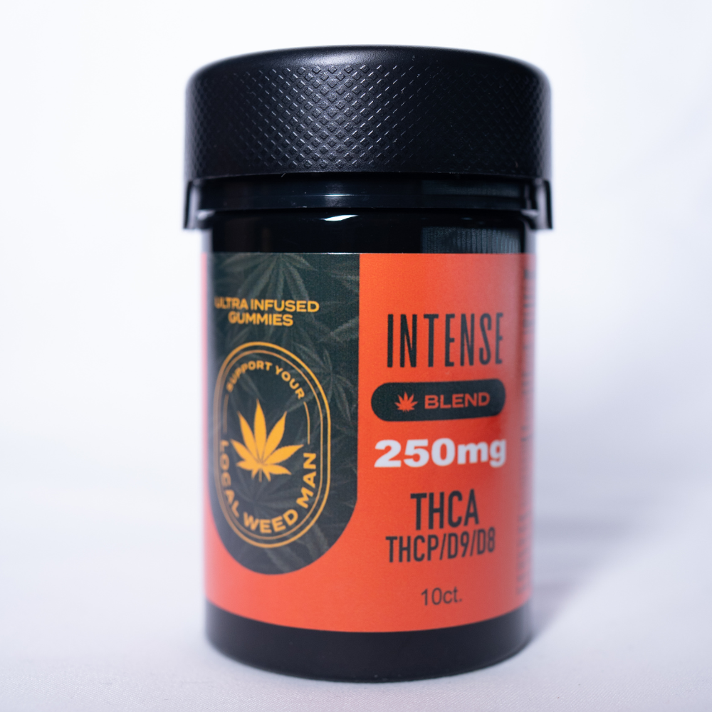 A photo of a Intense 250mg Gummy from Support Your Local Weed Man in the Edible category. Tags: Edibles